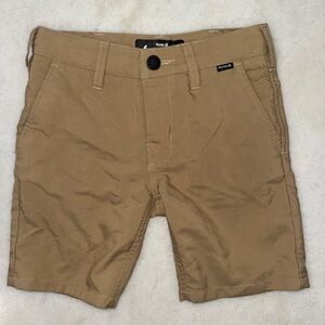 Hurley Boys DriFit Size 5/6 Khaki Flat Front Shorts